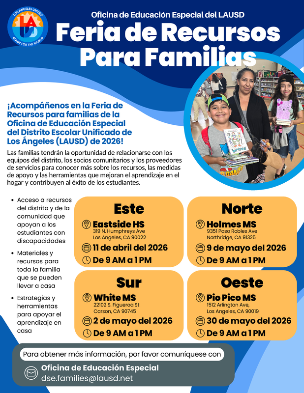 Feria de Recursos Para Familias