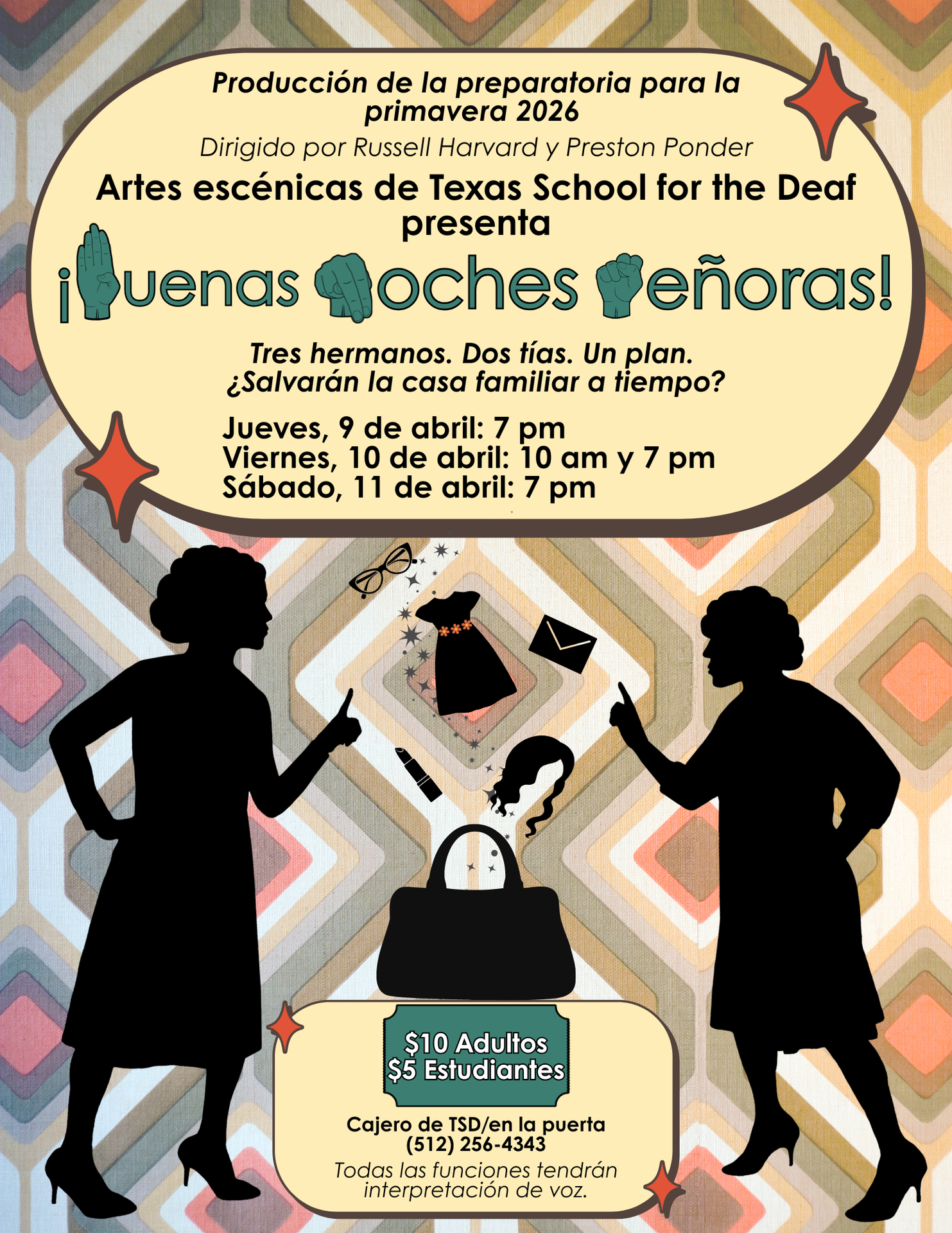 Spanish - Official flyer of "Good Night, Ladies!"