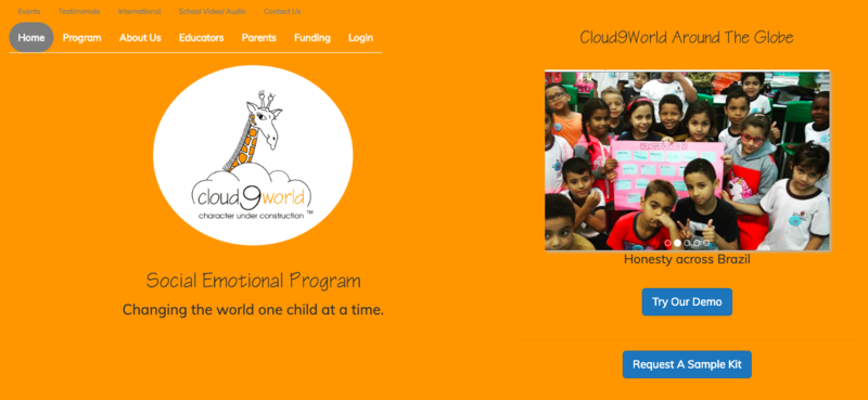 Homepage of Cloud 9 World