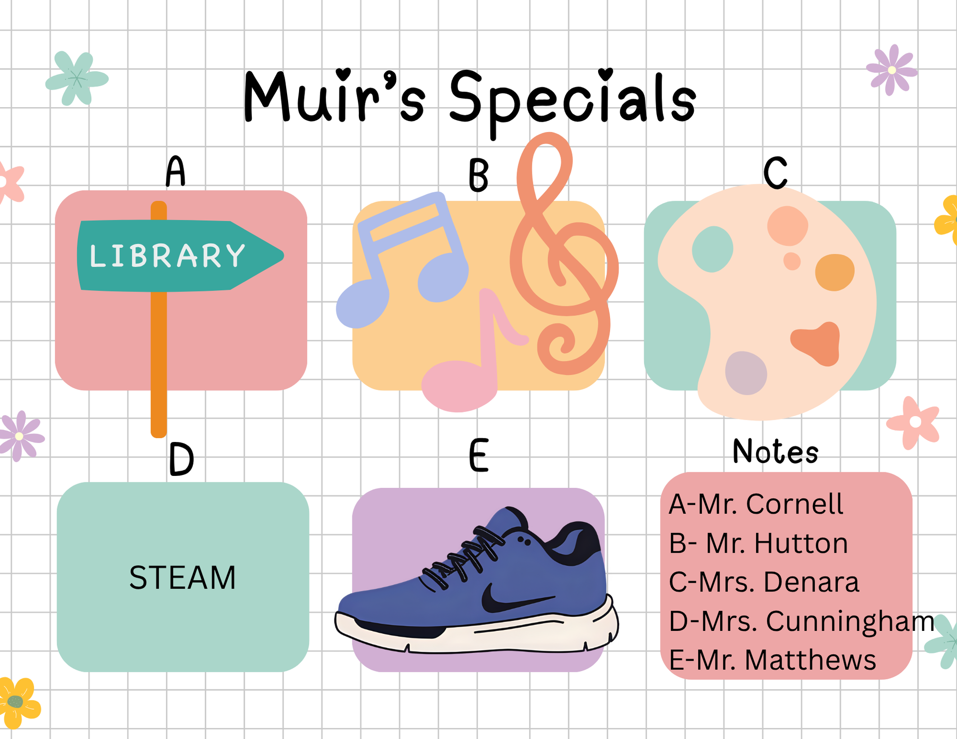 Specials Schedule 25-26
