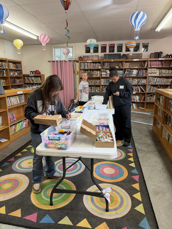 AR party in the library.