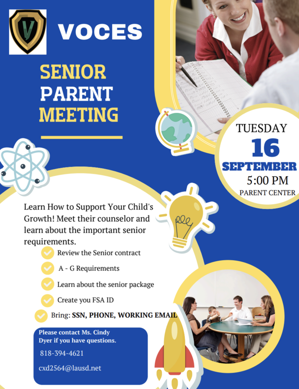 senior meeting Sept. 16th