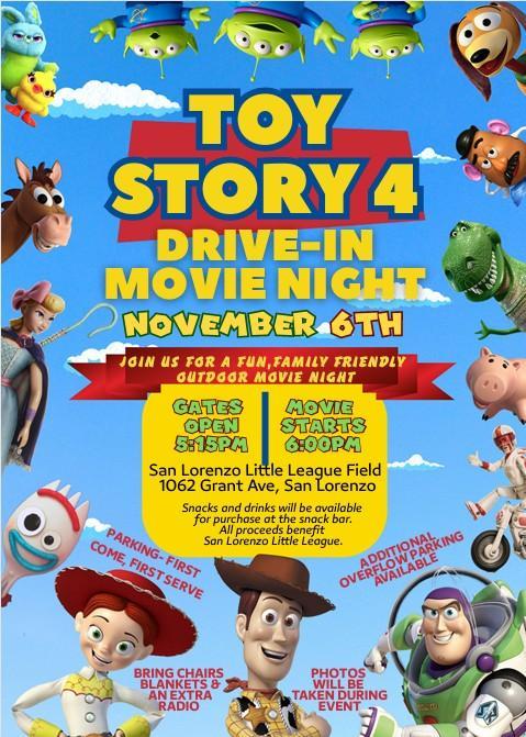 Drive In Movie Night Featuring Toy Story 4 11/6/26 Featured Photo