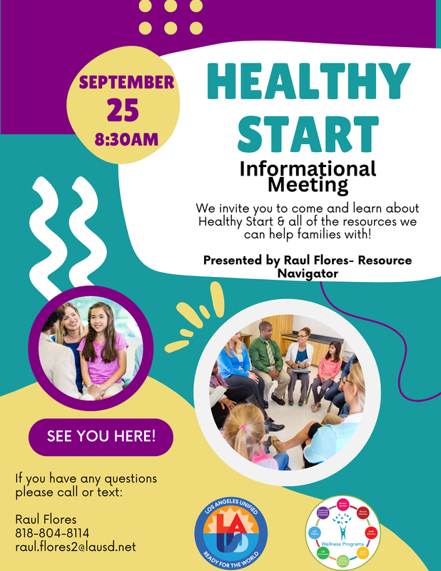 Healthy Start Meeting Flyer - Thursday, September 25th 2025 at 8:30 am