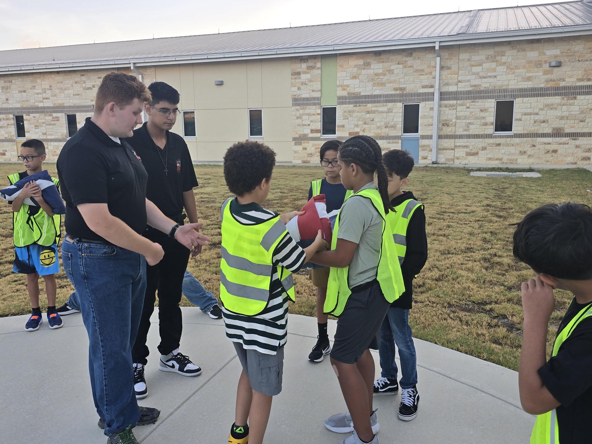 MVHS NJROTC trained the Ladera Safety Patrol Team
