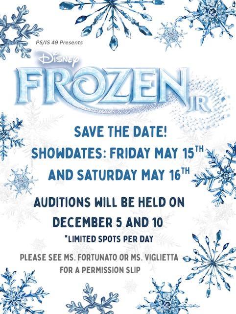 Frozen Tryout Flyer