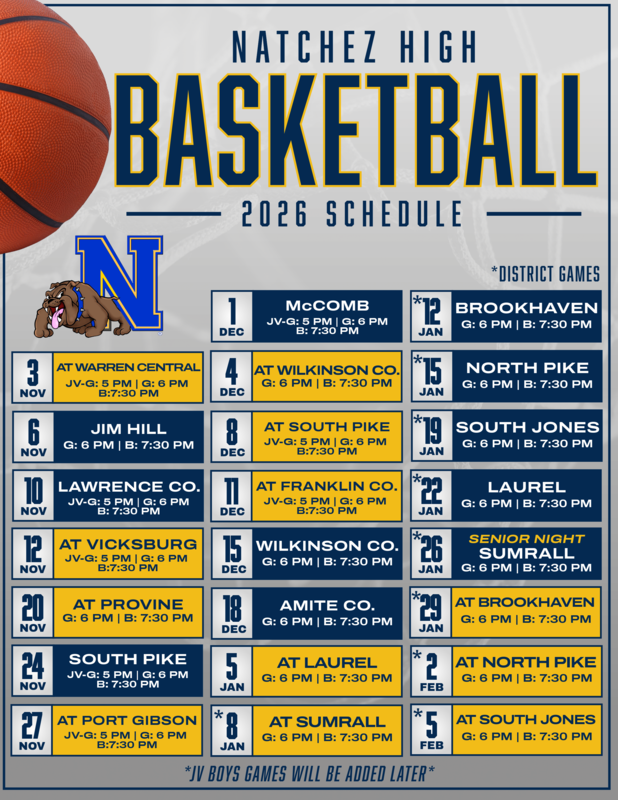 NHS Basketball Schedule