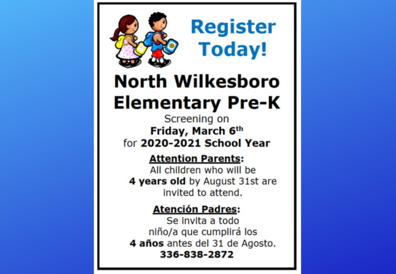 Pre-K Screening at North Wilkesboro Elementary Thumbnail Image