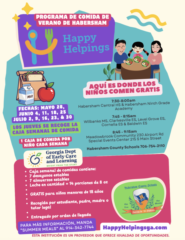 Summer Meals Program - Spanish Information