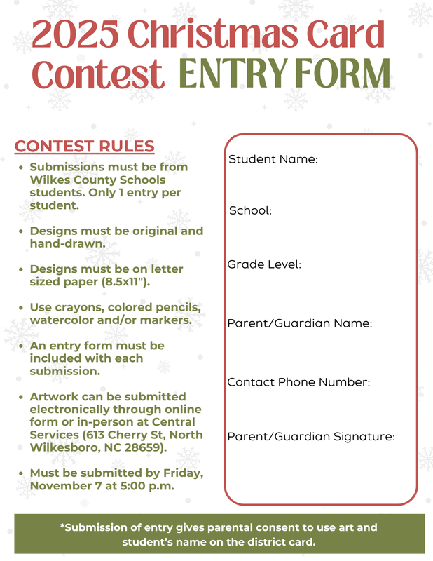Christmas Card Content Entry Form