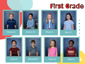 white background with student pictures