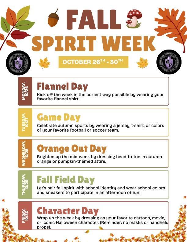 2026 Fall Spirit Week