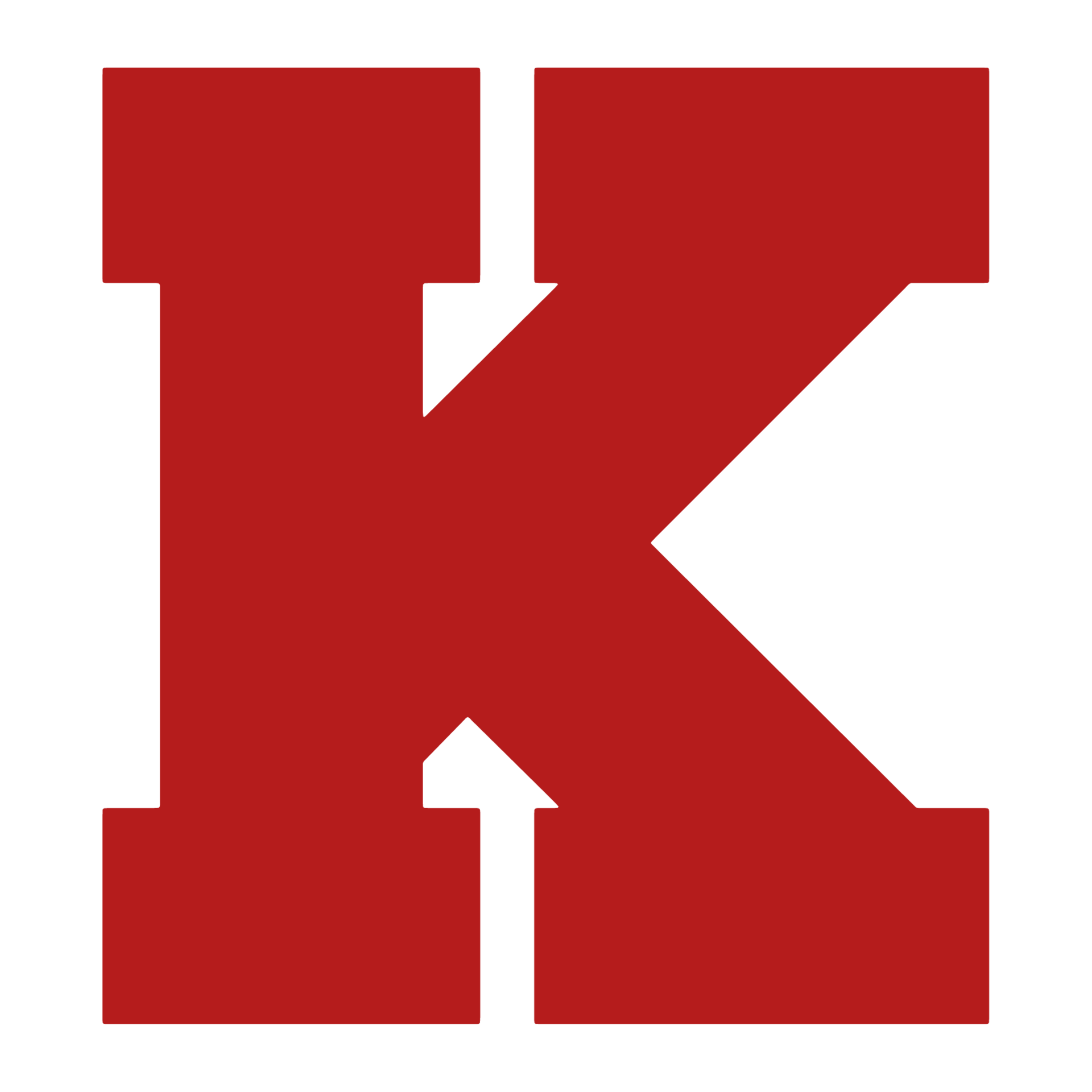 Kilgore ISD logo. Red K.
