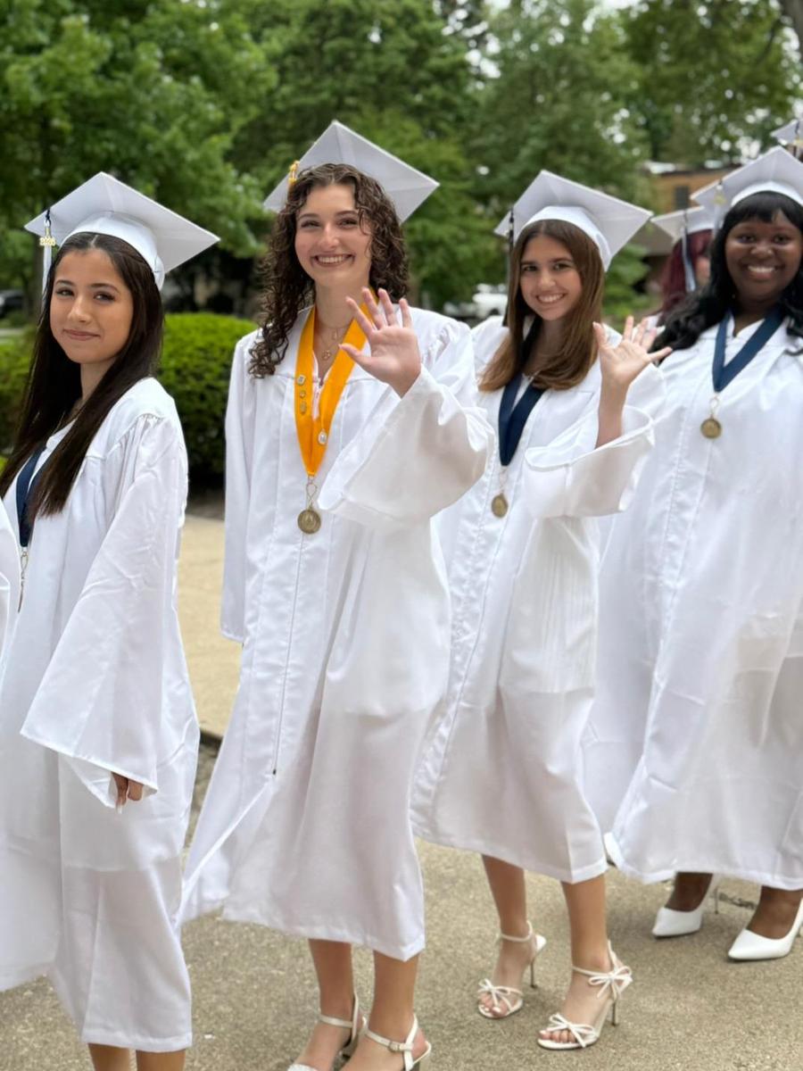 students graduating
