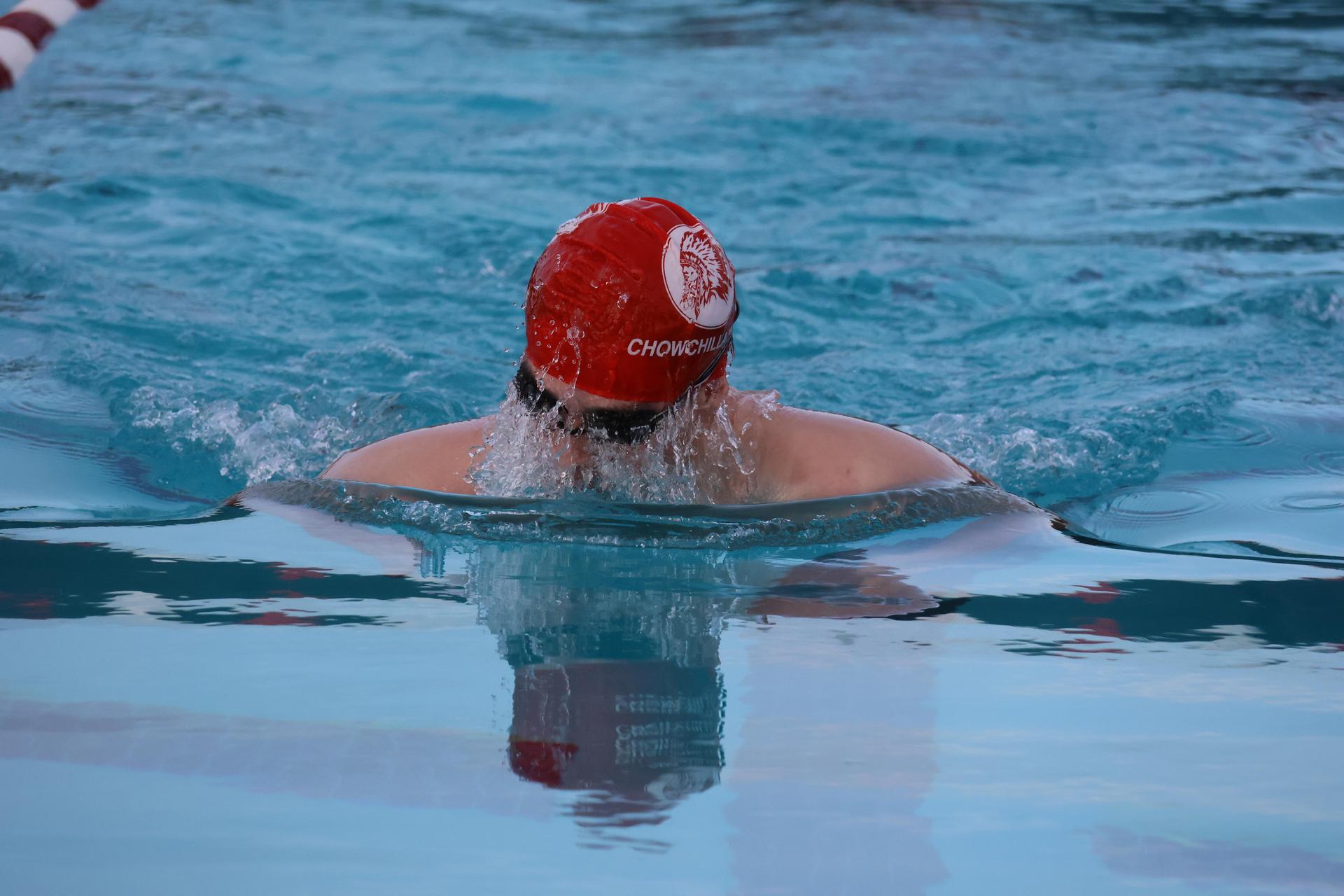 Dyllan Lopez swimming