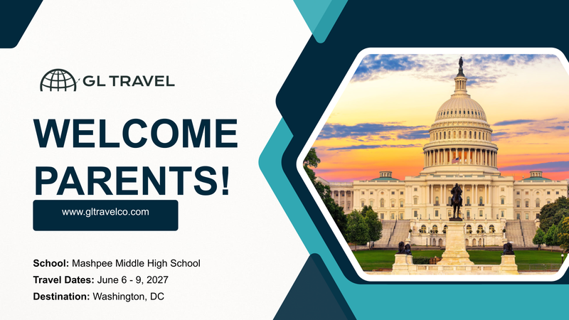 DC Trip Presentation slide with an image of the State Capital