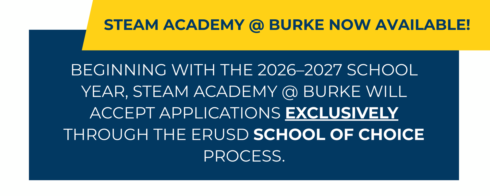 STEAM Academy Application process