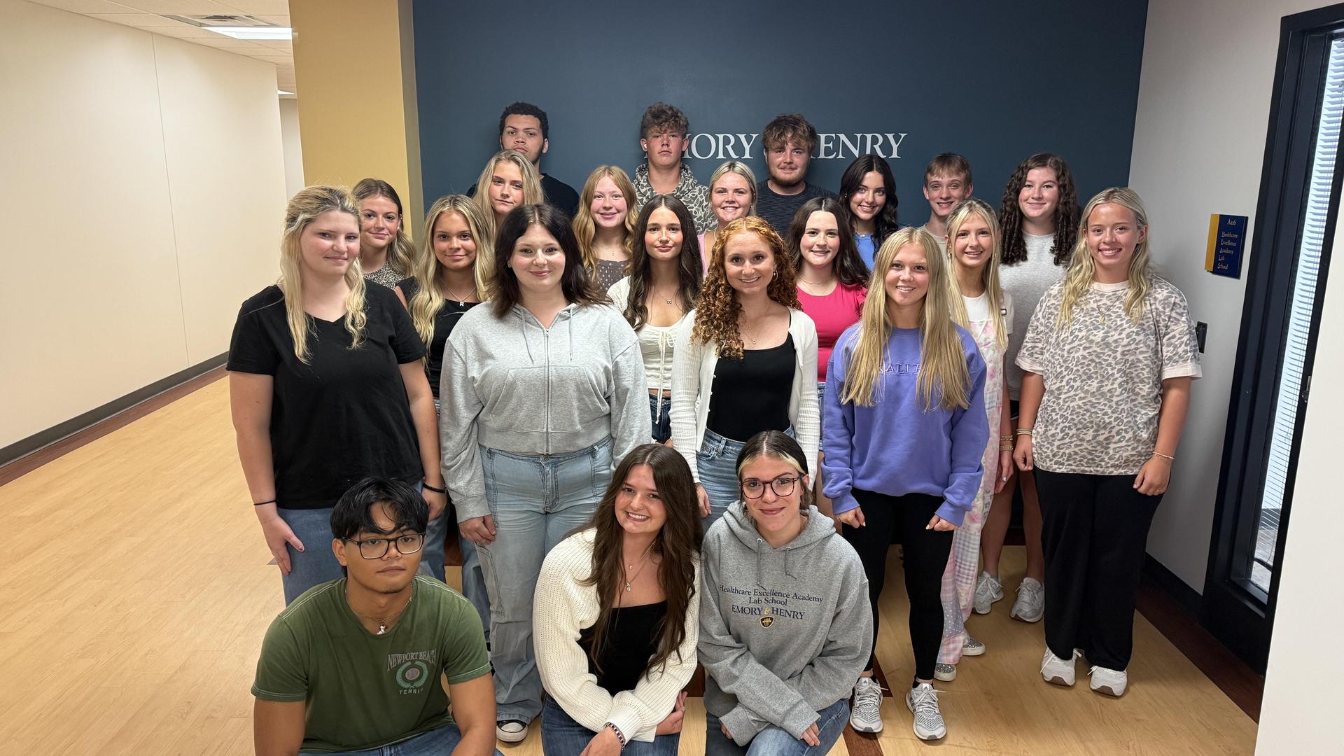 Students on the first day of the 2025-2026 academic year.
