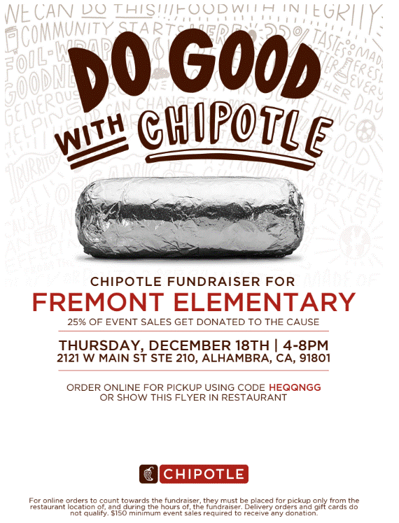8th grade Chipotle Fundraiser 12/18/25 Featured Photo