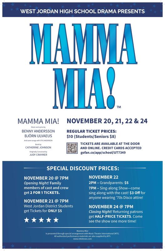 Mamma Mia dates and times