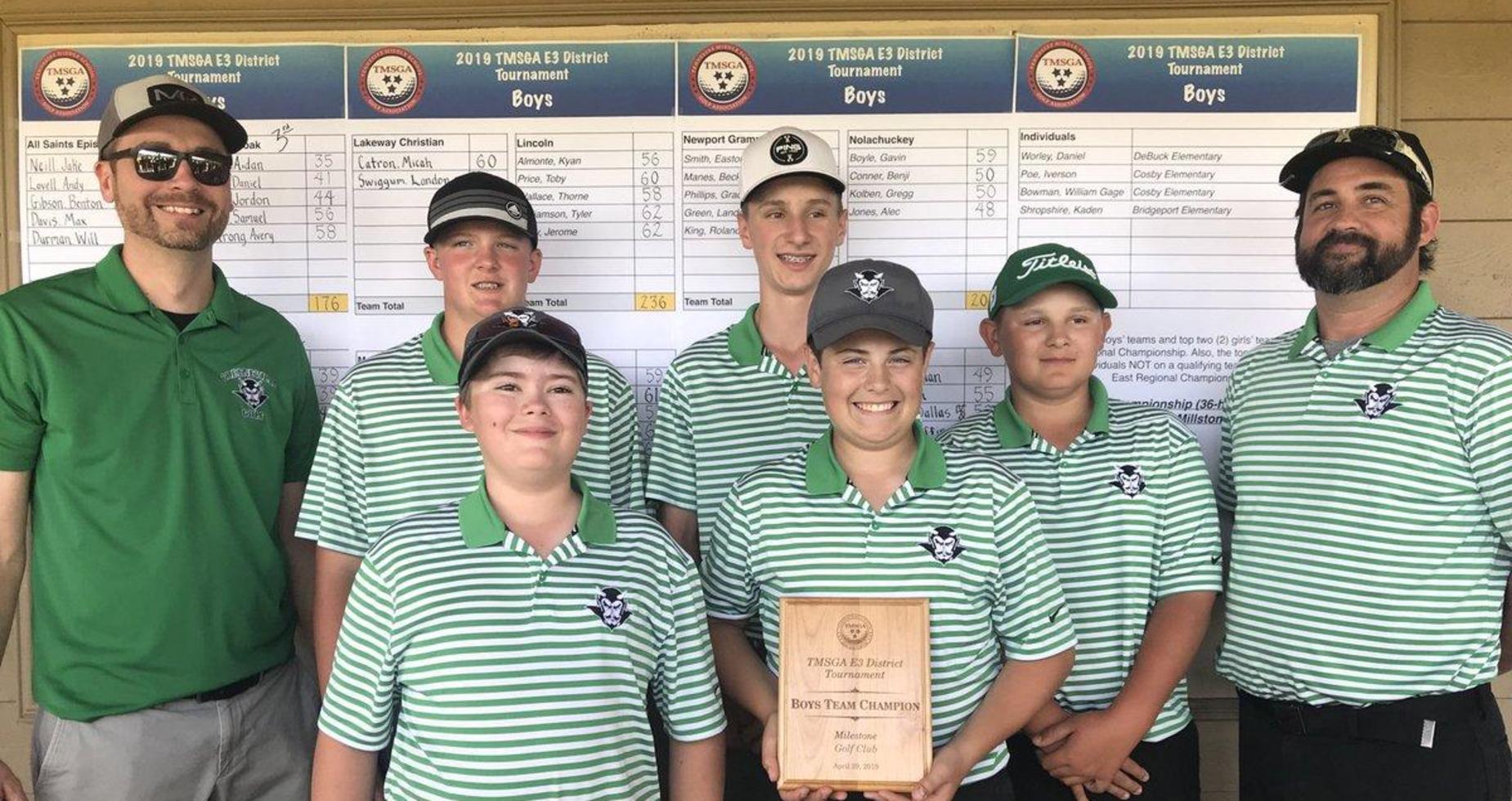 a picture of the GMS boys golf team