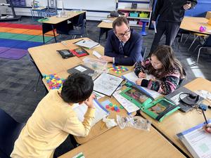 Students engaged in learning.