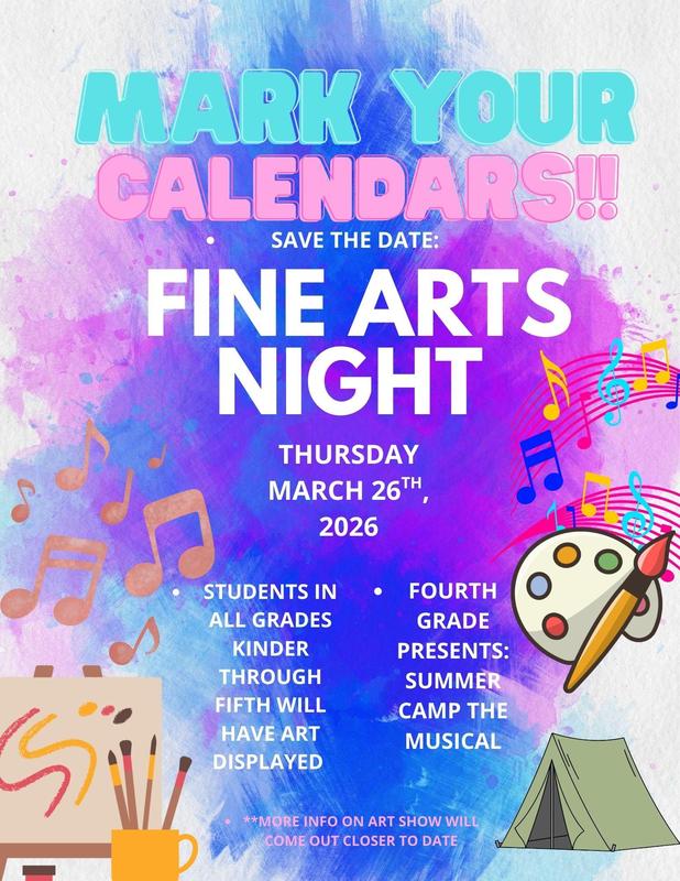 Fine Arts Night, March 26th.