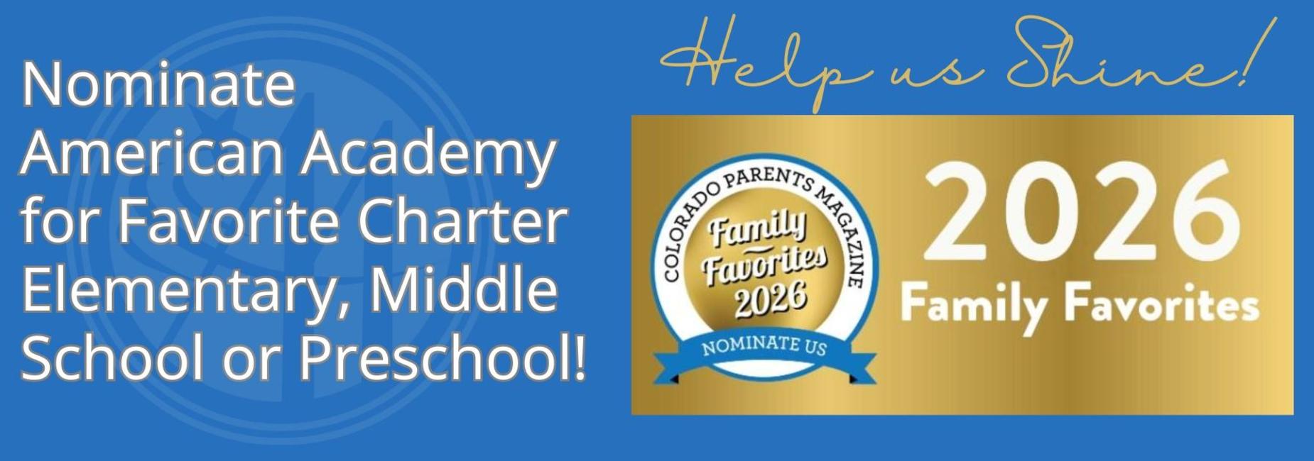 Promotional graphic encouraging nominations for the American Academy.