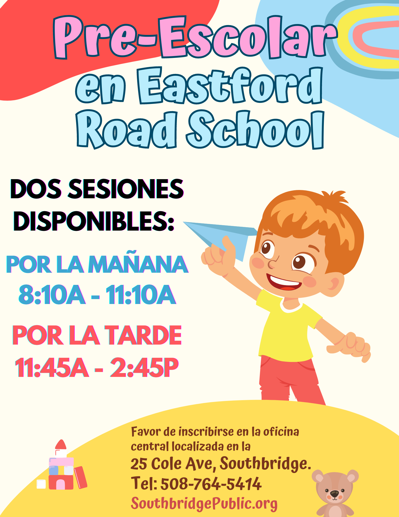 Preschool Enrollment Now Open for Eastford Road School Southbridge