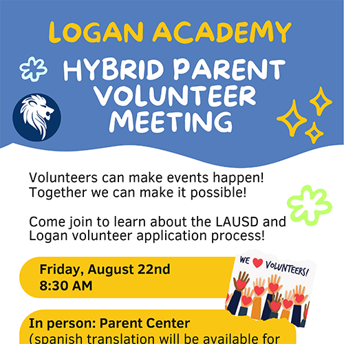 Plan to join our Hybrid Parent Volunteer Meeting