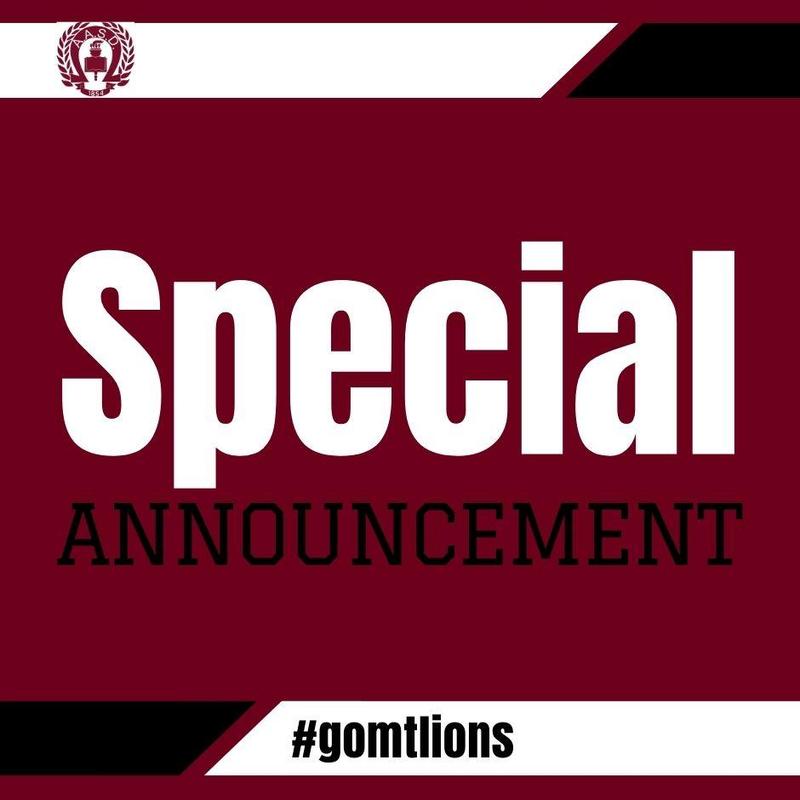 Special Announcement