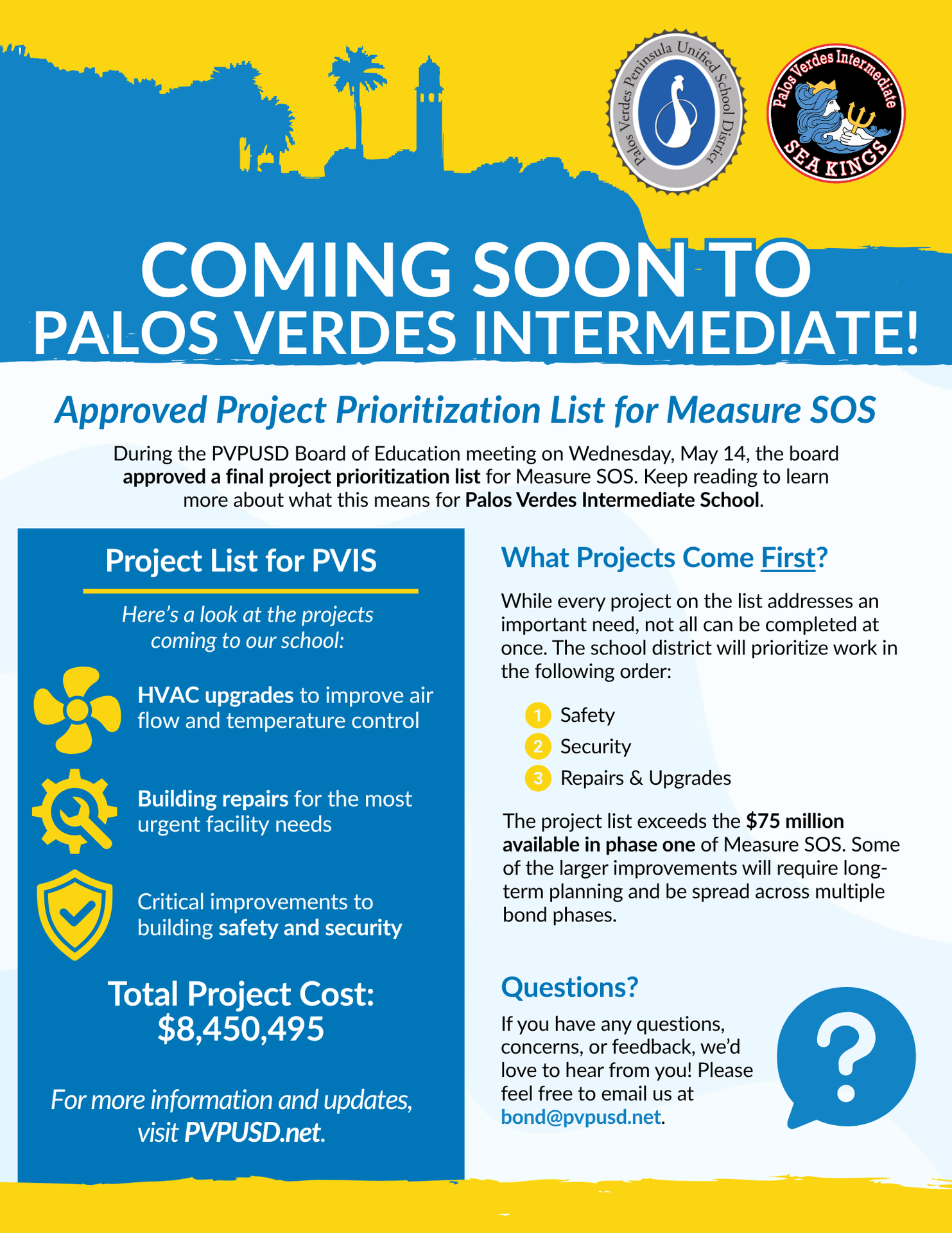 Coming Soon - Approved Project Prioritization List for Measure SOS