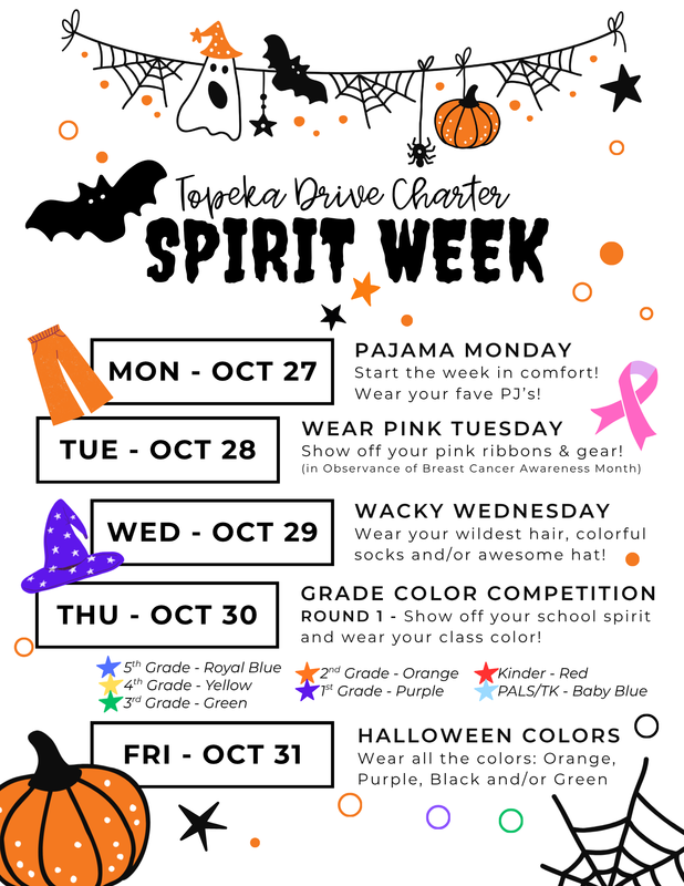 October Spirit Week Flyer