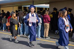 High School students walking