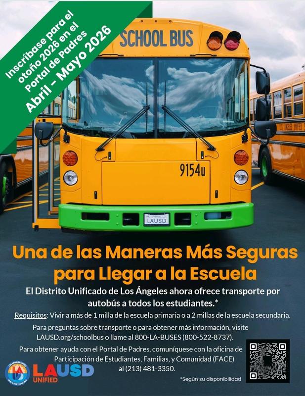 Bus transportation through LAUSD is now open