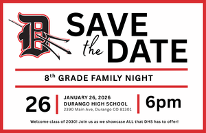 Durango High School Family Night graphic