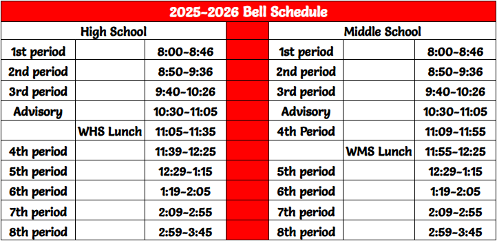 Bell Schedule