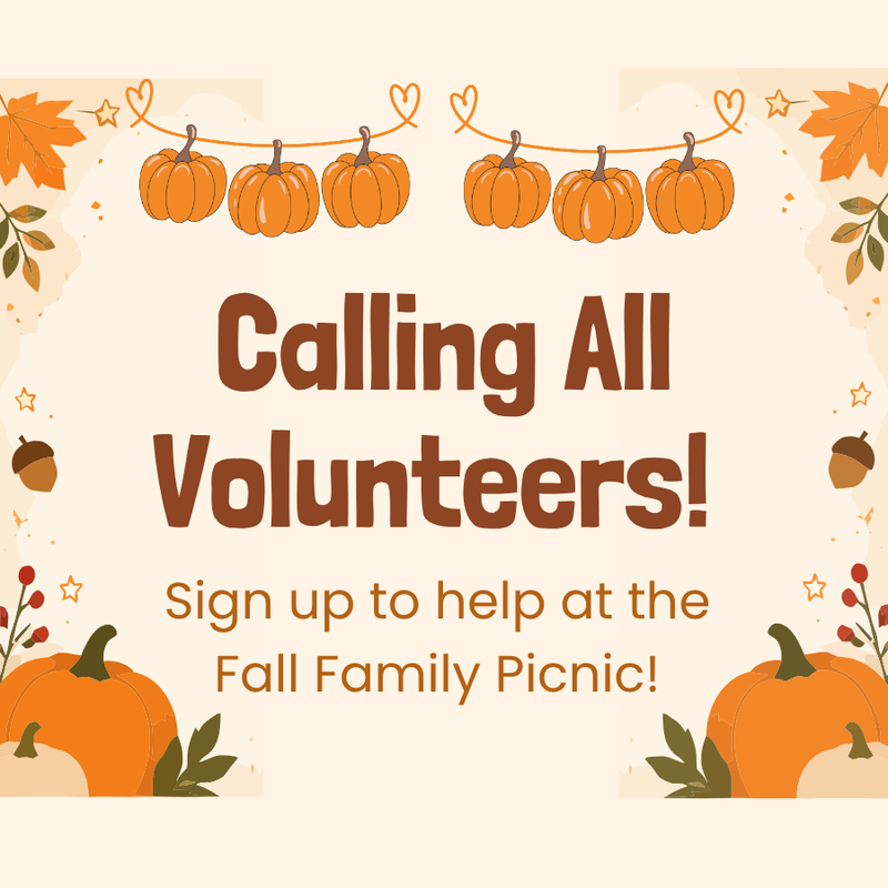 We need volunteers!