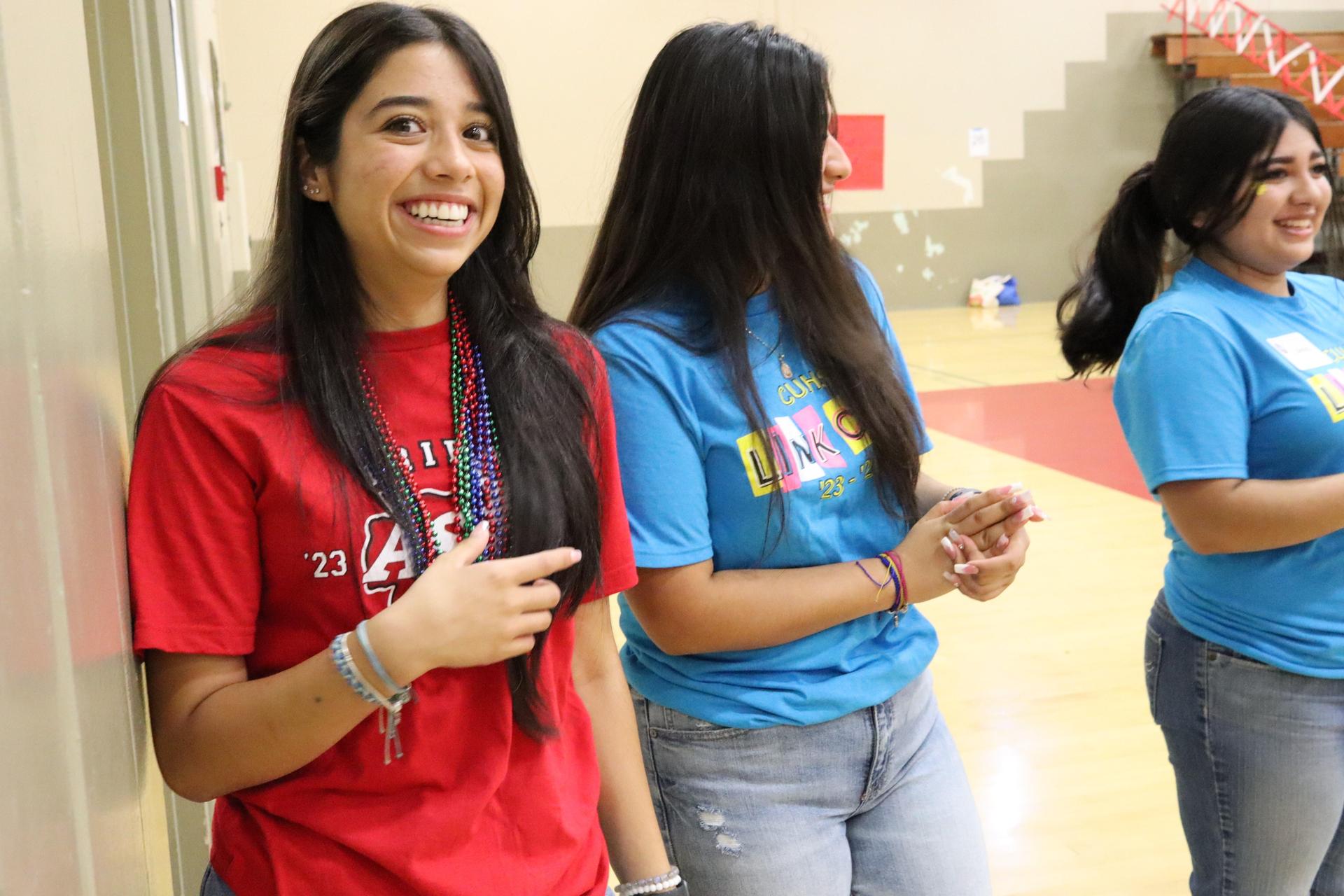 students and staff enjoying Freshman Orientation