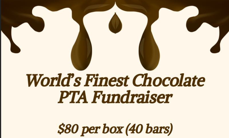 photo of worlds finest chocolate PTA fundraiser flyer