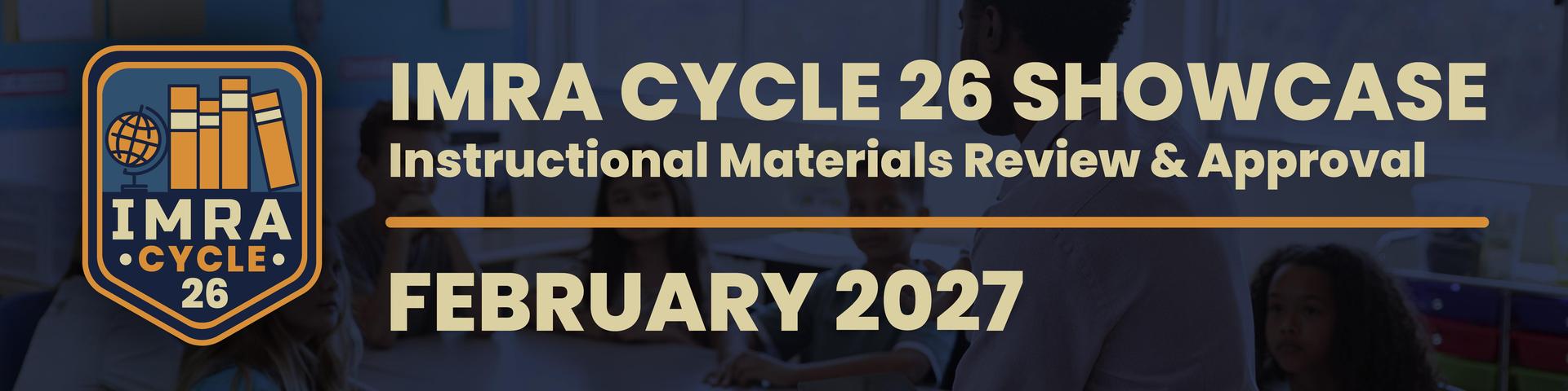 Banner with the IMRA logo and the month February