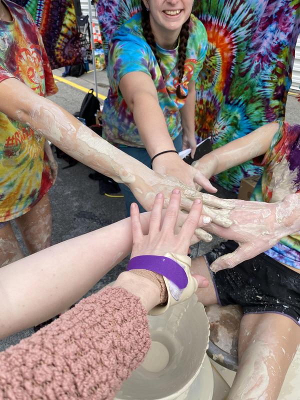 photo of students hands