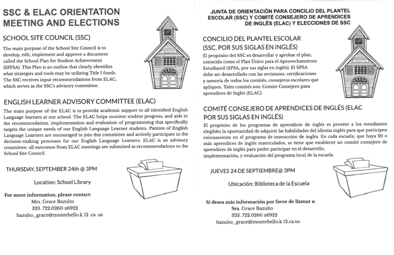 School Site -ELAC elections