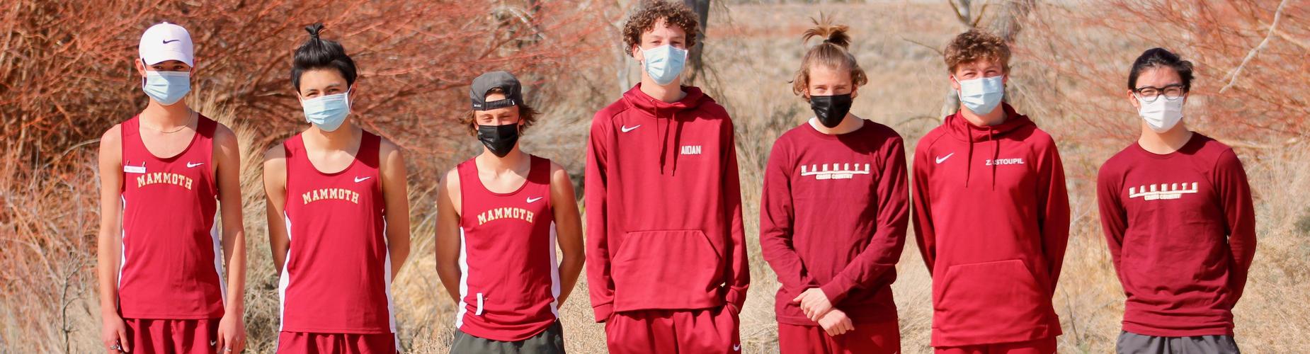 Boys Cross Country team, team photo at league finals