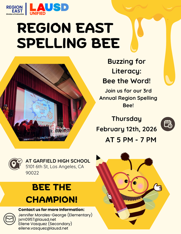 Region East Spelling Bee Flyer