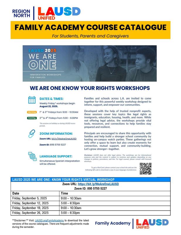WE are one workshops