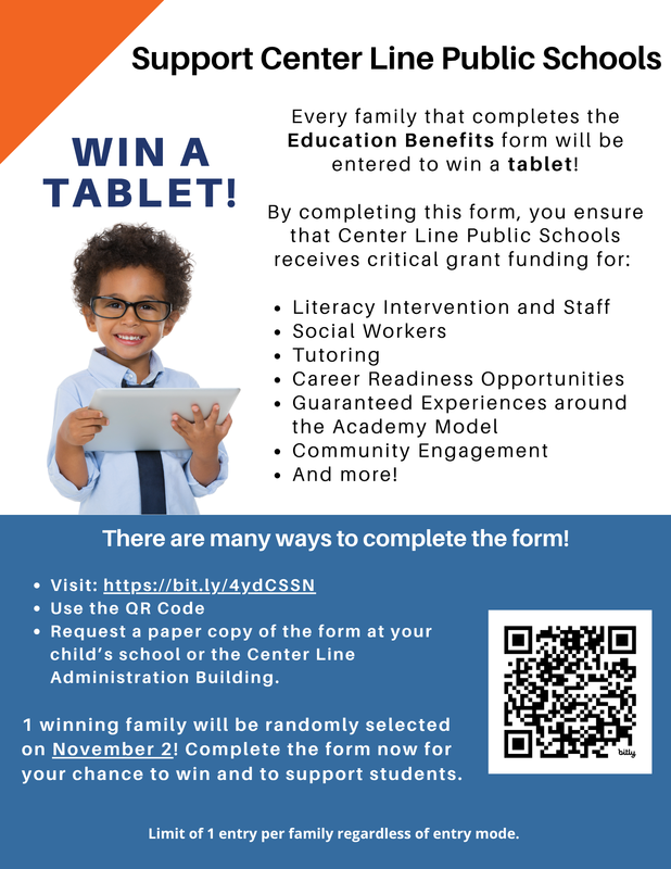 Fill out your EBT form to support school funding. You could win a tablet! Visit http://bit.ly/4ydCSSN to sign up now!