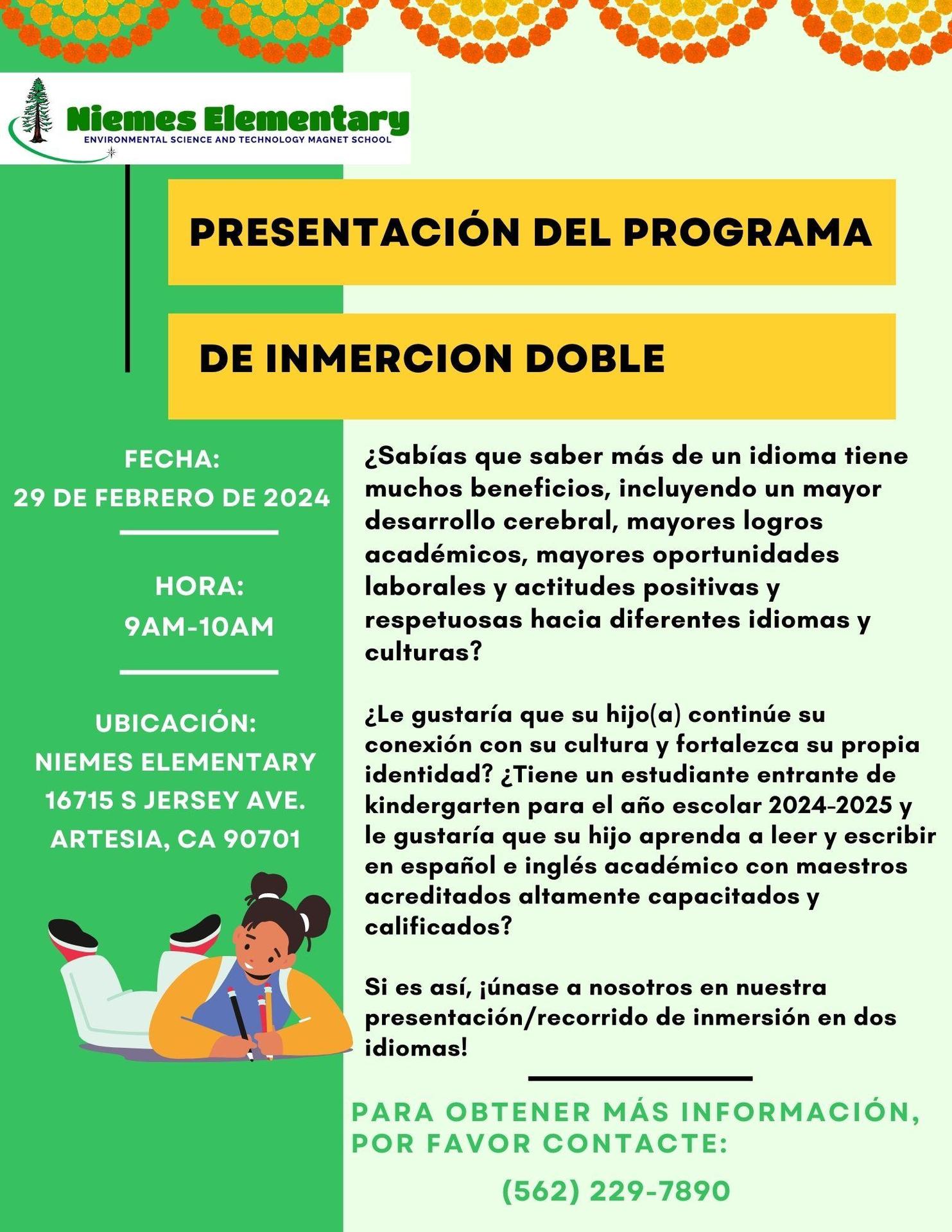 Dual Language Program - Dual Language Program - Niemes Elementary ...