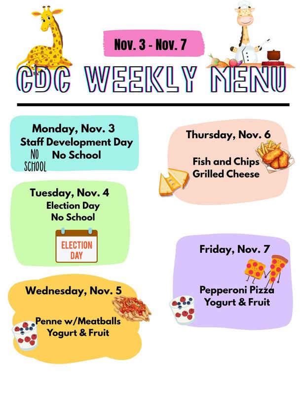 CDC Lunch Menu