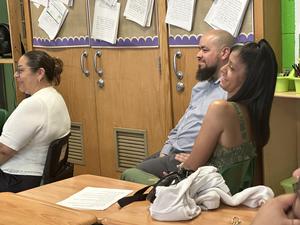 Ms Rivera and her husband enjoying the presentation